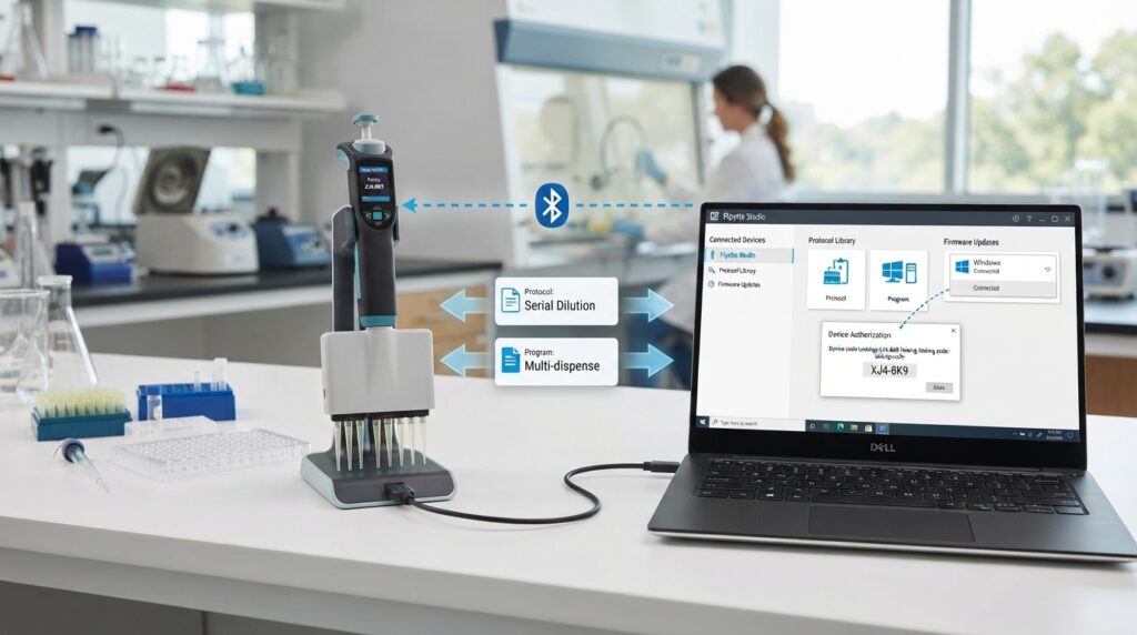 How Does My Pipette Creator Connect to a Pipette?